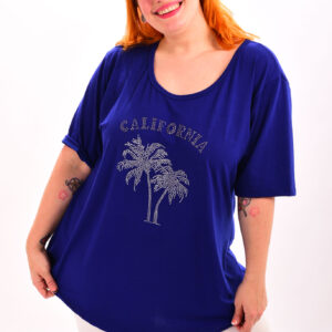 Remera con Brillo azul